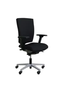 Fauteuil de bureau Reva Plus - tissu - piètement gris alu