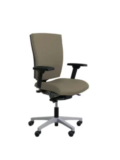 Fauteuil de bureau Reva Plus - tissu - piètement gris alu