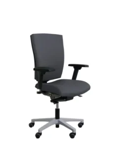 Fauteuil de bureau Reva Plus - tissu - piètement gris alu