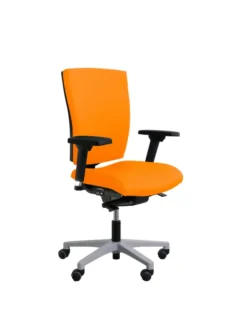 Fauteuil de bureau Reva Plus - tissu - piètement gris alu