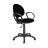 Fauteuil de bureau Saturn II - tissu noir - roulettes sol dur