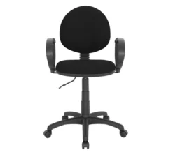 Fauteuil de bureau Saturn II - tissu noir - roulettes sol dur