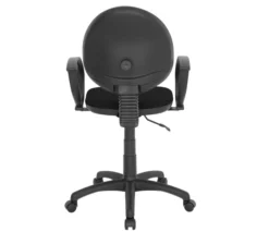 Fauteuil de bureau Saturn II - tissu noir - roulettes sol dur