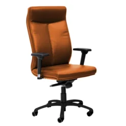 Fauteuil de bureau Sonata - cuir - piétement noir