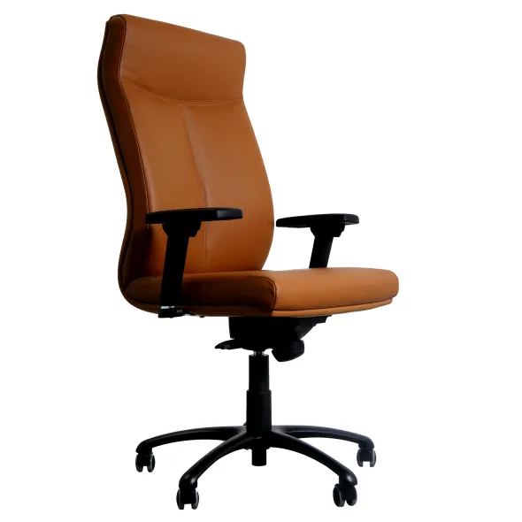 Fauteuil de bureau Sonata - cuir - piétement noir