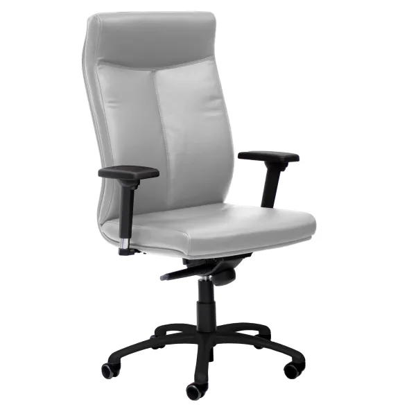 Fauteuil de bureau Sonata - cuir - piétement noir