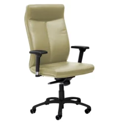 Fauteuil de bureau Sonata - cuir - piétement noir
