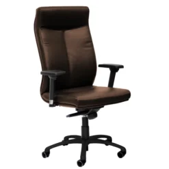 Fauteuil de bureau Sonata - cuir - piétement noir