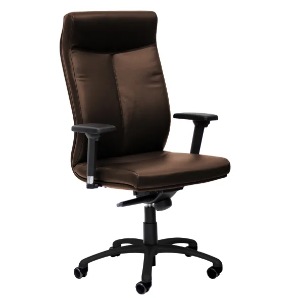 Fauteuil de bureau Sonata - cuir - piétement noir