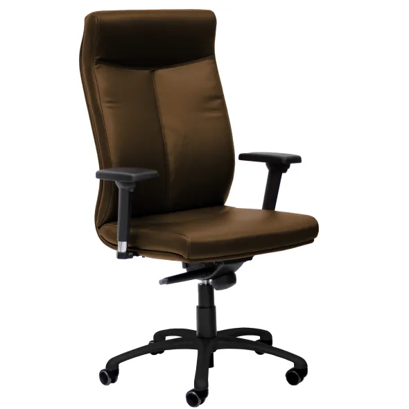 Fauteuil de bureau Sonata - cuir - piétement noir