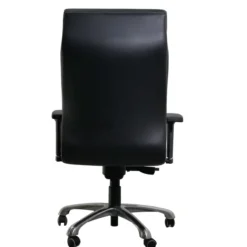 Fauteuil de bureau Sonata - cuir - piétement gris aluminium