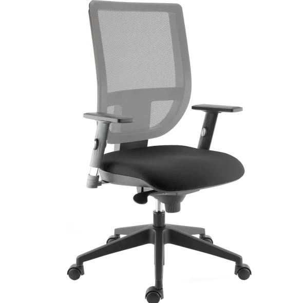 Fauteuil de bureau Tertio - assise tissu - dossier résille