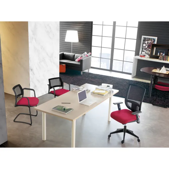 Fauteuil de bureau Tertio - assise tissu - dossier résille