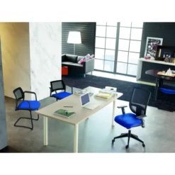 Fauteuil de bureau Tertio - assise tissu - dossier résille