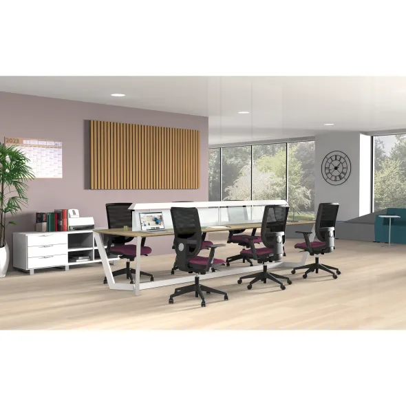 Fauteuil de bureau Tertio S - assise tissu - dossier résille