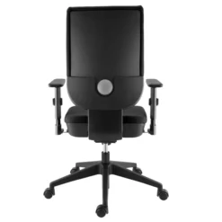 Fauteuil de bureau Tertio S - tissu noir panthère 009 - roulette pour sol dur