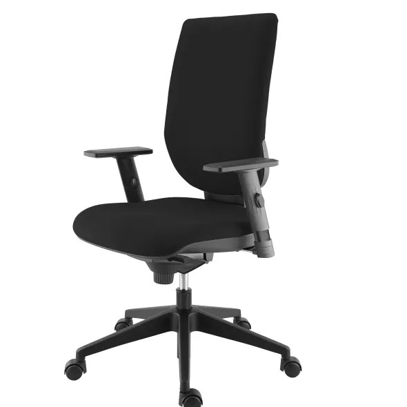 Fauteuil de bureau Tertio S - tissu noir panthère 009 - roulette pour sol dur