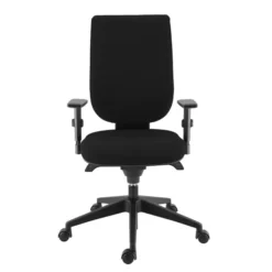Fauteuil de bureau Tertio S - tissu noir panthère 009 - roulette pour sol dur
