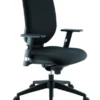Fauteuil de bureau Tertio - tissu noir panthère 009 - Roulette sol dur