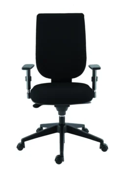 Fauteuil de bureau Tertio - tissu noir panthère 009 - Roulette sol dur