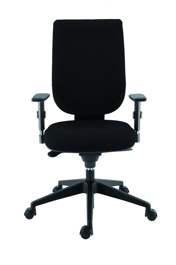 Fauteuil de bureau Tertio - tissu noir panthère 009 - Roulette sol dur