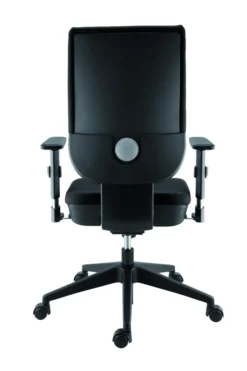 Fauteuil de bureau Tertio - tissu noir panthère 009 - Roulette sol dur