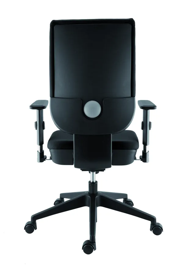 Fauteuil de bureau Tertio - tissu noir panthère 009 - Roulette sol dur