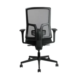 Fauteuil de bureau Vita - assise tissu noir dossier résille dossier résille noir - roulette sol dur