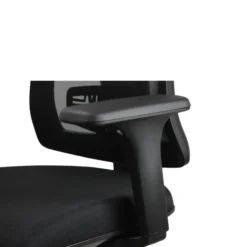 Fauteuil de bureau Vita - assise tissu noir dossier résille dossier résille noir - roulette sol dur