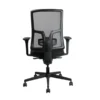 Fauteuil de bureau Vita - assise noir tissu dossier résille noir - roulettes sol dur - délai court