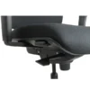 Fauteuil de bureau Vita T - assise et dossier tissu noir roulette sol dur