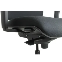 Fauteuil de bureau Vita T - assise et dossier tissu noir roulette sol dur