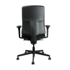 Fauteuil de bureau Vita T - assise et dossier tissu noir roulette sol dur - délai court