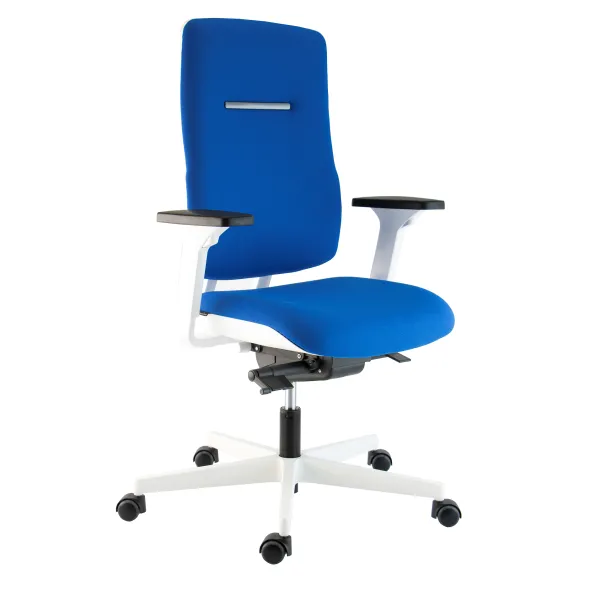 Fauteuil de bureau WI-MAX - tissu - structure blanche