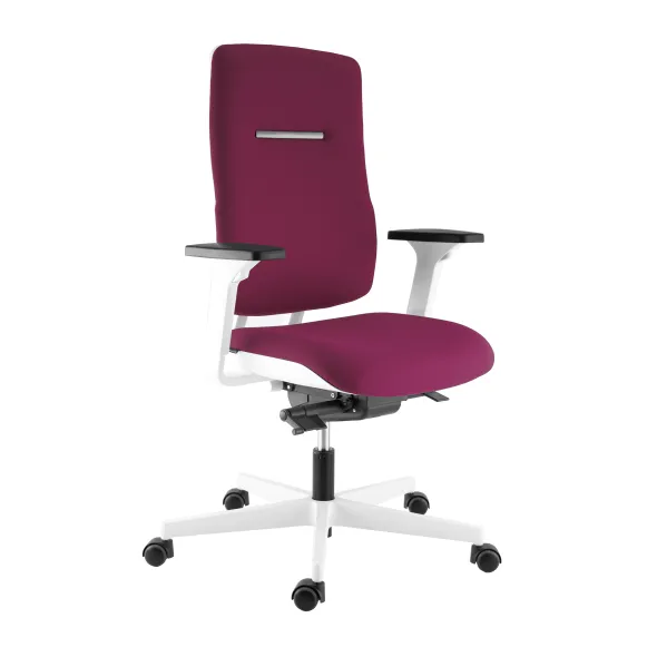 Fauteuil de bureau WI-MAX - tissu - structure blanche