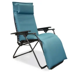 Fauteuil de repos - Clem - l. 70 x h. 90 cm - relax pliant multipositions mousse haute densité - ép. 7 cm