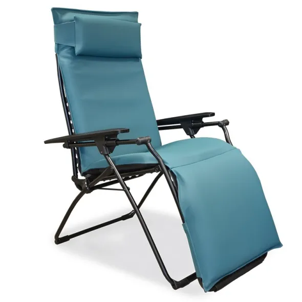 Fauteuil de repos - Clem - l. 70 x h. 90 cm - relax pliant multipositions mousse haute densité - ép. 7 cm