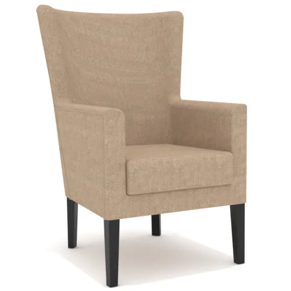 Fauteuil de repos Excelsior - assise et dossier tissu enduit - structure hêtre massif