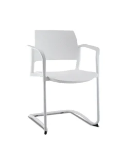 Fauteuil de réunion luge Kyos - polypropylène - piétement époxy - lot de 2