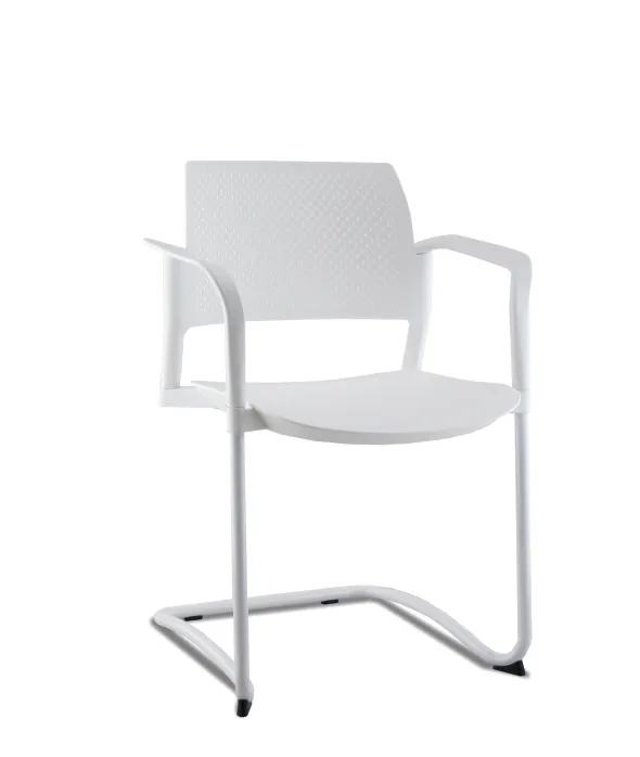 Fauteuil de réunion luge Kyos - polypropylène - piétement époxy - lot de 2