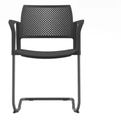 Fauteuil de réunion luge Kyos - polypropylène - piétement époxy - lot de 2