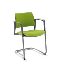 Fauteuil de réunion luge Kyos - tissu - piétement époxy - lot de 2