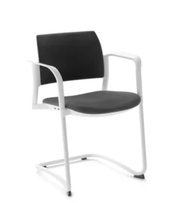 Fauteuil de réunion luge Kyos - tissu - piétement époxy - lot de 2