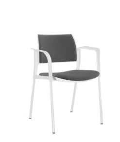 Fauteuil de réunion 4 pieds Kyos - tissu - piétement époxy - lot de 2