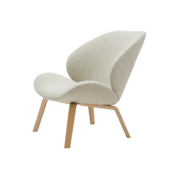 Fauteuil Eden - textile enduit - piétement bois