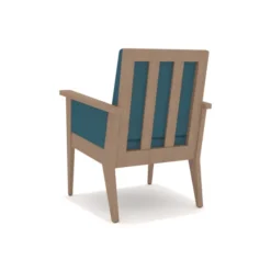 Fauteuil EM - assise et dossier tissu enduit - accotoirs rembourrés - structure hêtre massif