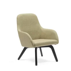 Fauteuil Hanna - textile enduit - piétement bois