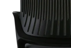 Fauteuil haut pivotant Cobi - structure et piétement noir - tissu et résille - piétement sur roulettes