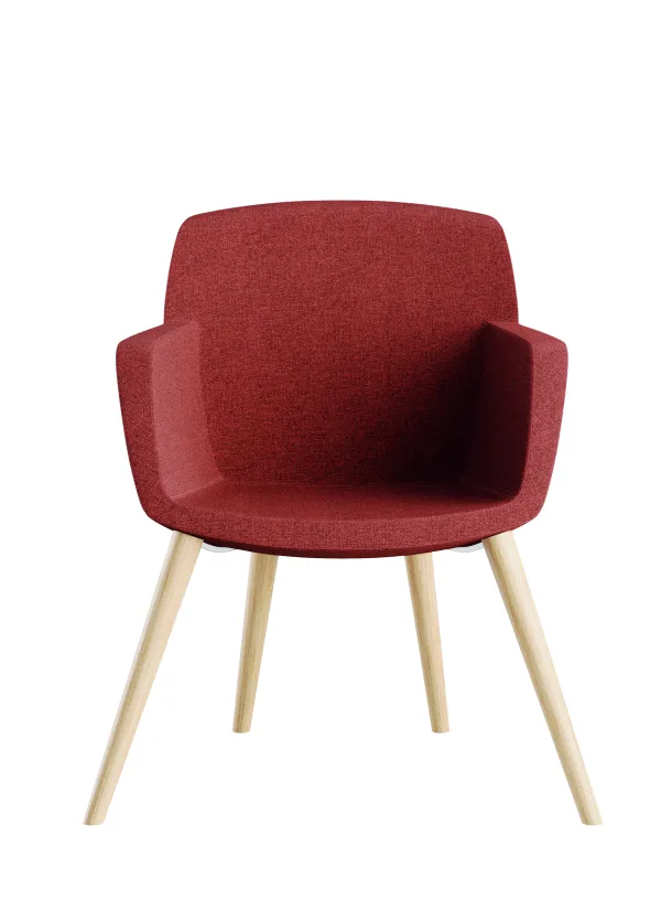 Fauteuil Kalys - tissu - 4 pieds hêtre