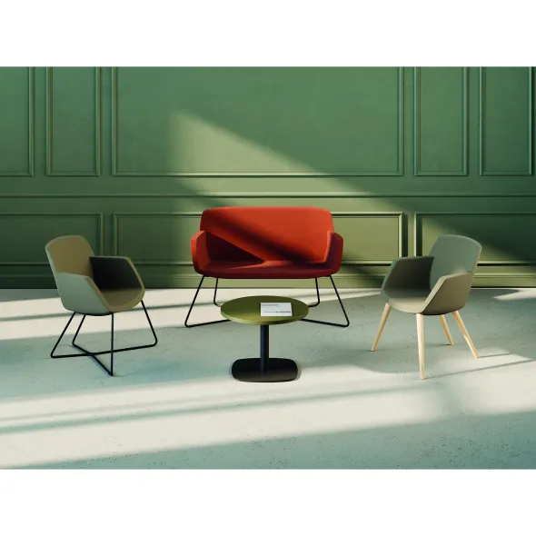 Fauteuil Kalys - tissu - 4 pieds hêtre